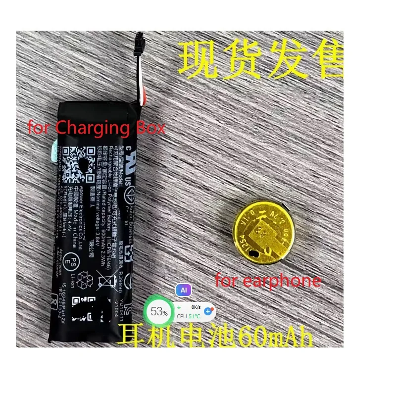 

Battery For Beats Powerbeats Pro Earphone & Charging Box New Li Polymer Rechargable Replacement 3.7V