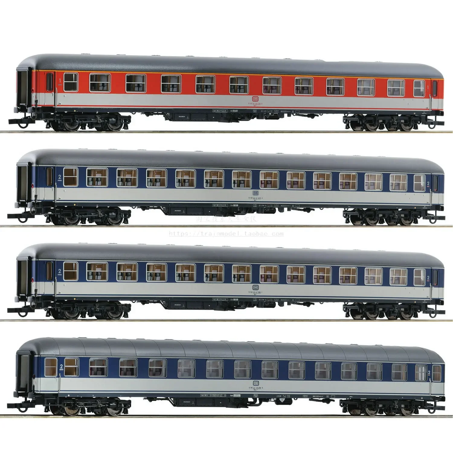 

Diecast 1:87 Scale European ROCO HO 74025 German DB Fourth Passenger Car Four Muenster Line 4pc Train Model Collection Toy Gift