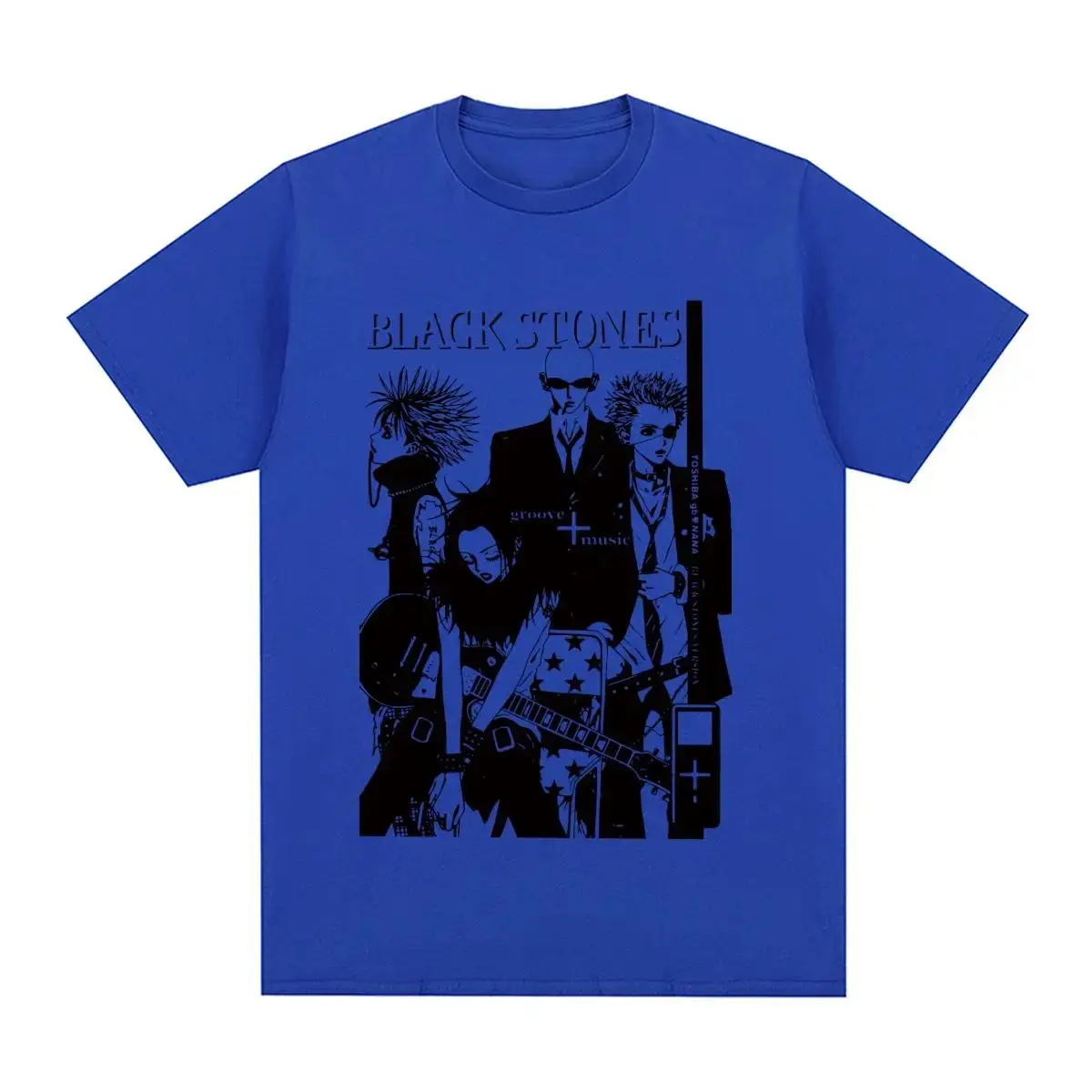 Vintage T-shirt Gift Idea Unique Cotton Men Women's Tops Black Stones NANA Osaki