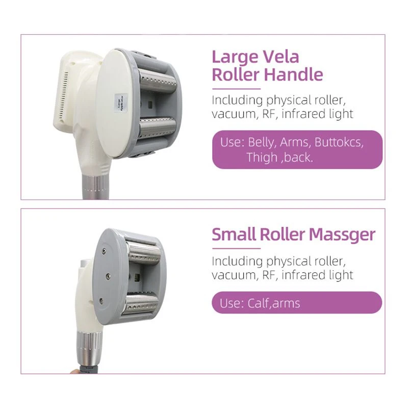 LPG Vela Shape Roller Vacuum Face Lift Massage Cavitation Multipolar Slimming Equipment Vertical Weight Loss Machine
