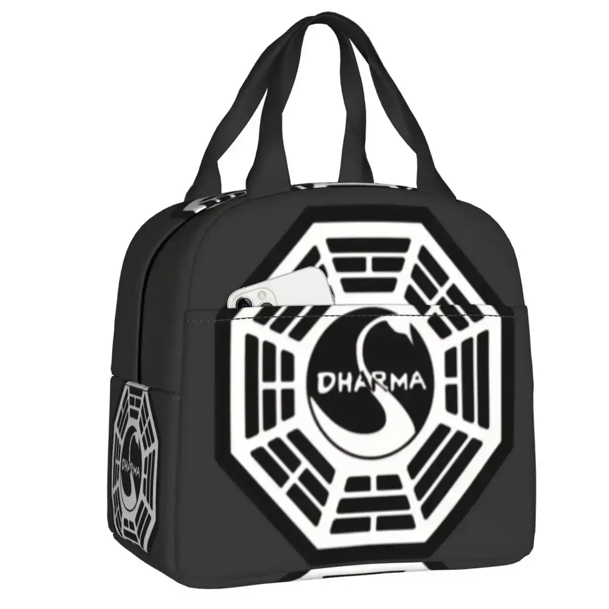 

2024 New The Swan Badge Insulated Lunch Bag For Women Resuable Dharma Initiative Cooler Thermal Lunch Box Kids School Children