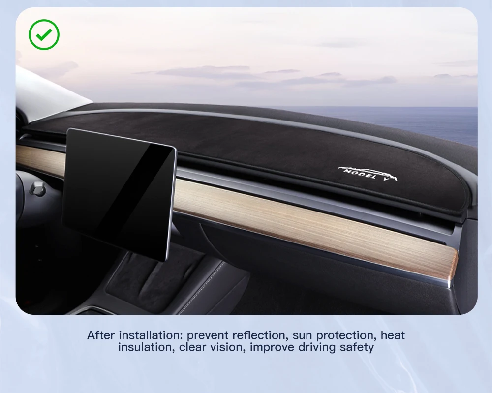 For Tesla Model Y Juniper 2025 Anti-UV Dashboard Cover Center Console Accessorie