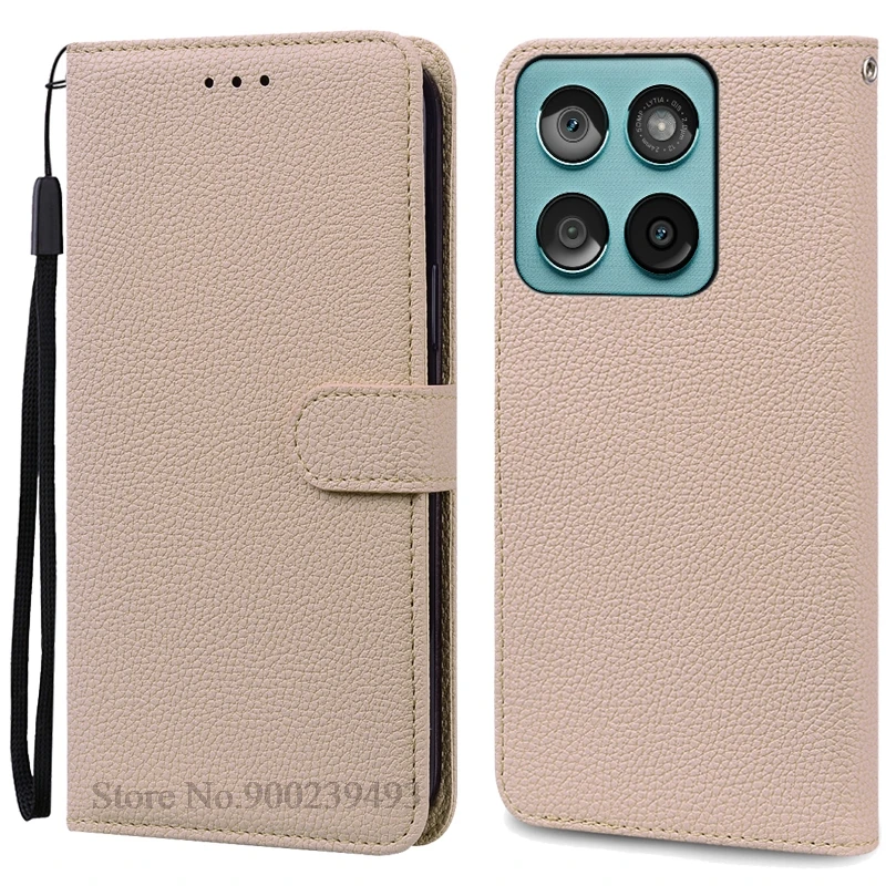 Luxurious Leather Wallet Flip Cover for Motorola Edge 60 Fusion - Stylish Stand Book Design