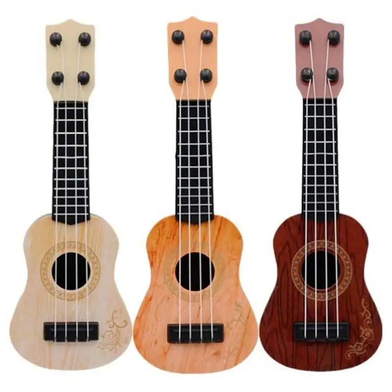 

Kids Toy Musical Ukulele Classical Guitar Musical Instrument Adjustable strings With Paddles Early Education Small Guitar Toys