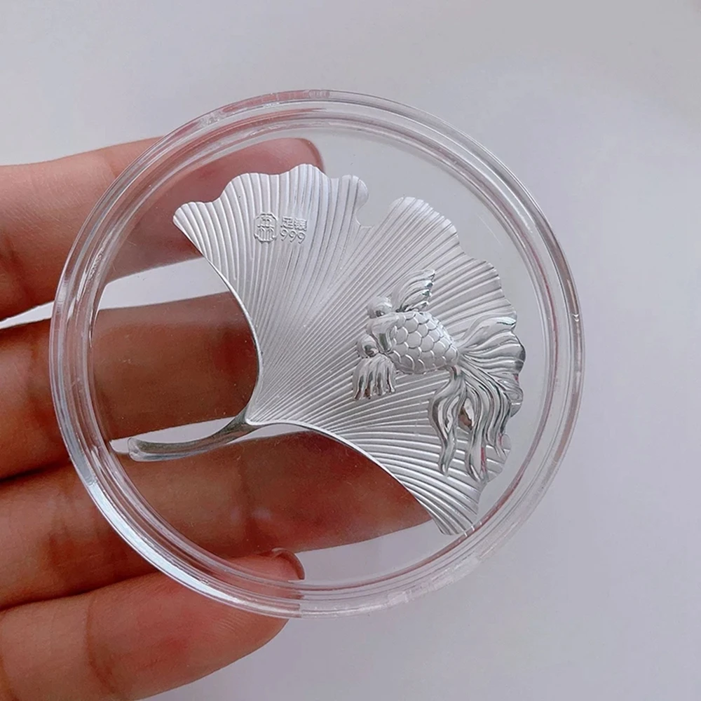 1pcs Real 999 Pure Silver Leaf Leaves Collection Jewelry Gift for Bookmark tea Decoration Souvenirs Ornament Accessories