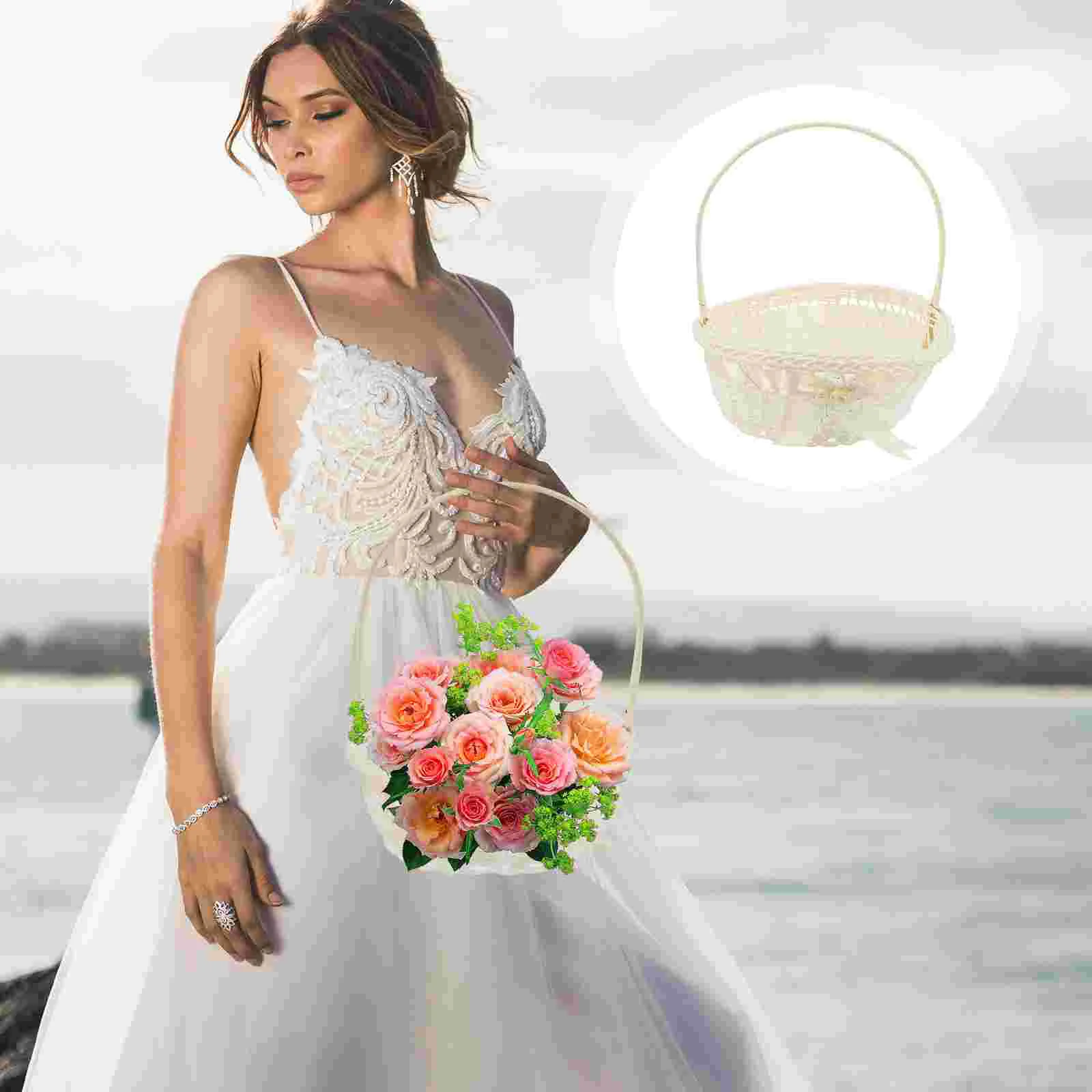 

Plastic Wicker Storage Basket Flower Baskets Laundry Storage Decorative Basket
