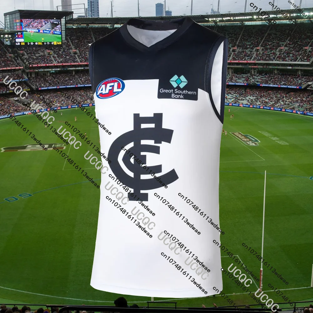 호주 25/26 뉴 오시 룰즈 풋볼 AFL 저지 조끼 칼튼 3D 프린팅 퀵드라이 남녀 스포츠 트레이닝 저지