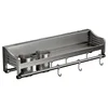 Wall-mounted Kitchen Organizer Shelf Spice Storage Rack Household Seasoning Chopsticks Knife Spoon Shovel Storage Holder 5