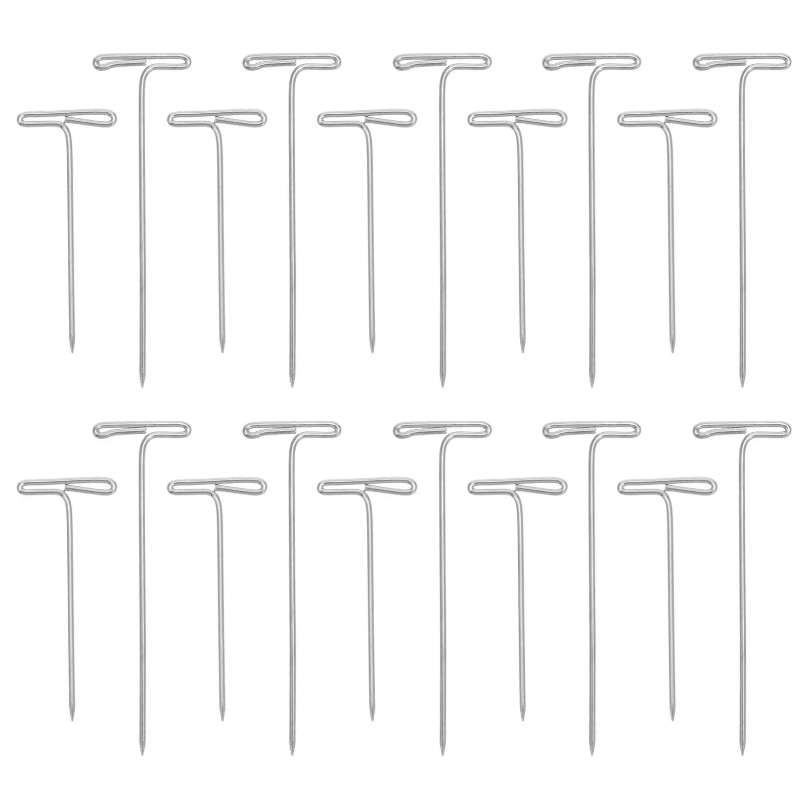 150Pcs 금속 T-핀 세트 T-바 헤드 스테인레스 스틸 27Mm 38Mm 플라스틱 상자 보관함 (재봉사, 공예가, 디스플레이 보드용)