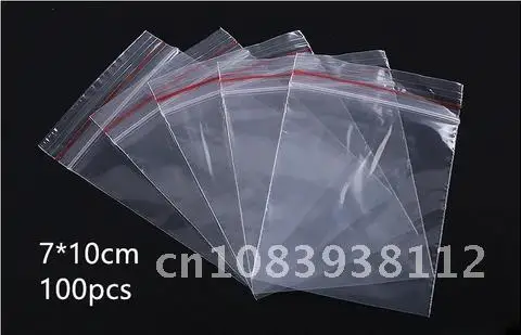 

100pcs Thick High Quality Clear Plastic Zip Lock Ziplock Bags Food Storage Package Small Jewelry Packing Reclosable Poly Zip Bag