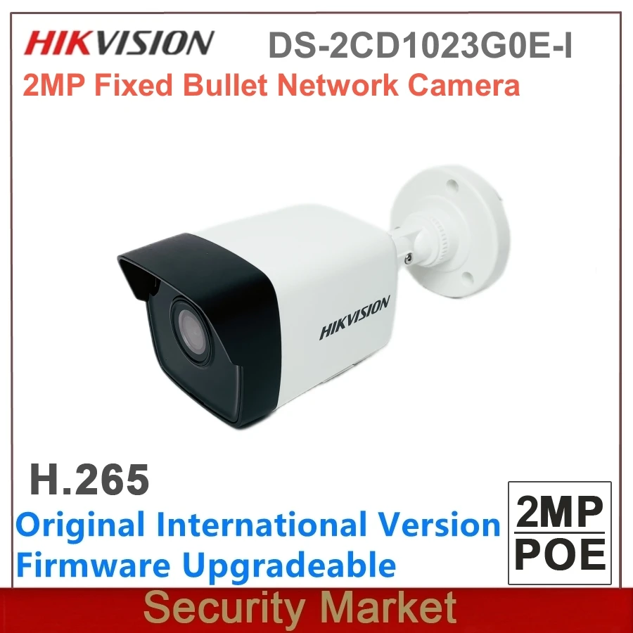 Original Hikvision DS-2CD1023G0E-I 2MP Fixed IR POE IP67 Bullet Network Camera