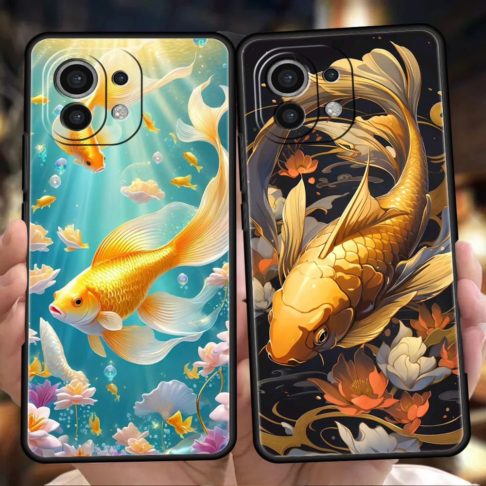 Cartoon Fisch Handy hülle für Xiaomi Mi 14 13 12 11 Ultra 13t 12t Poco C51 F3 F4 F5 X3 X4 NFC M3 Pro Lite 5g Silikon hülle Capas