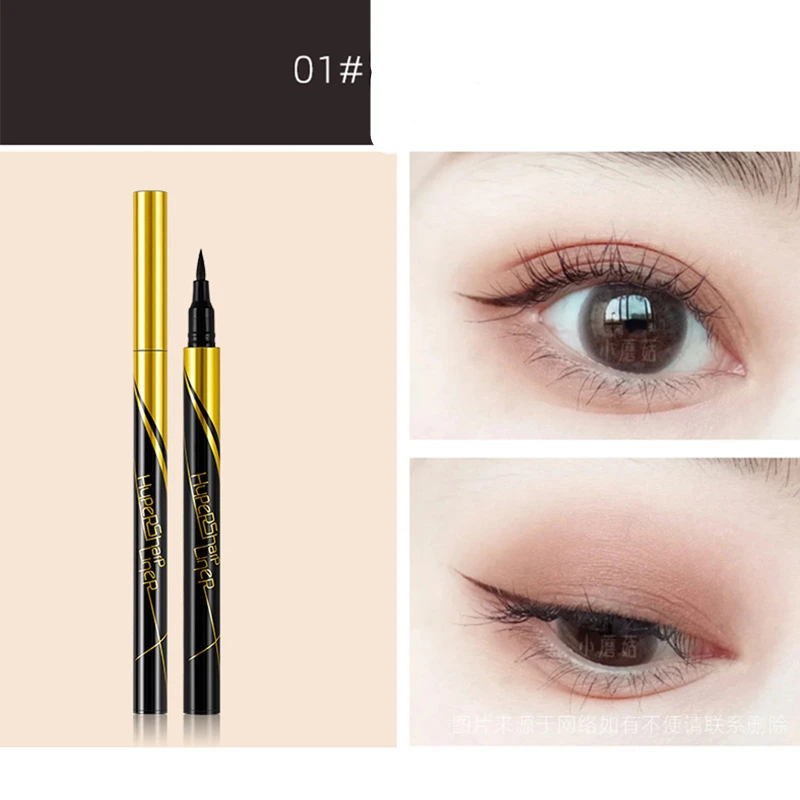 Eyeliner do makijażu Eyeliner pióro na płynny wodoodporny, długi trwałe szybkoschnące wyrównywania makijażu piękno matowe Eyleliner stempel ołówek do oczu