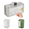 Tissue Box Transparent Rectangular Tissue Storage Box Bathroom Wall Mounted Toilet Paper Case Desktop Napkin Box 4