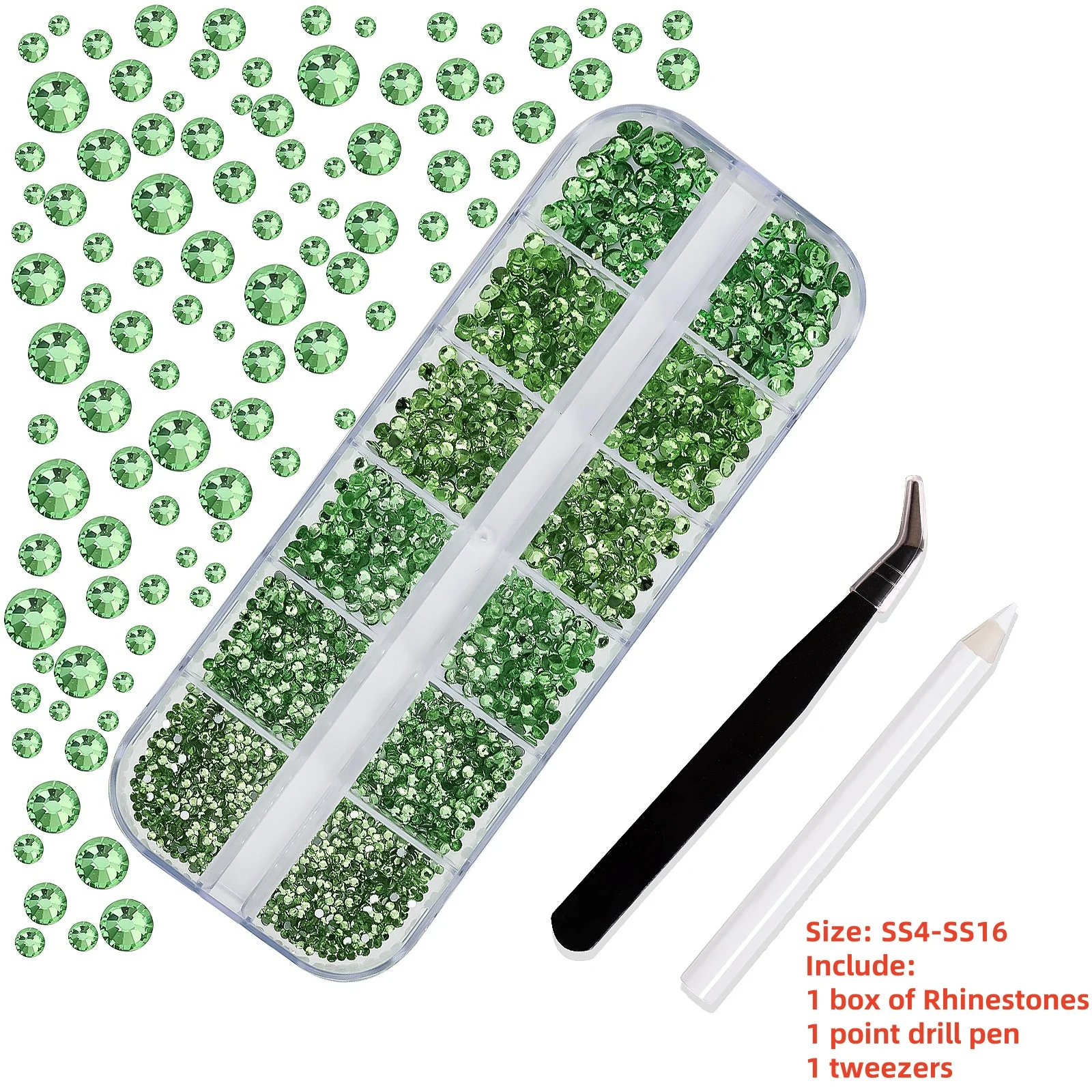 Sparkling Crystal Nail Art Rhinestones Kit with Tools