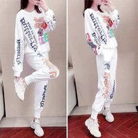Women's Casual Sweat Suits 2025 Spring Autumn New Tracksuit Fashion Loose Long Sleeved Tops And Pants 2 Two Piece Set For Women - Image 5