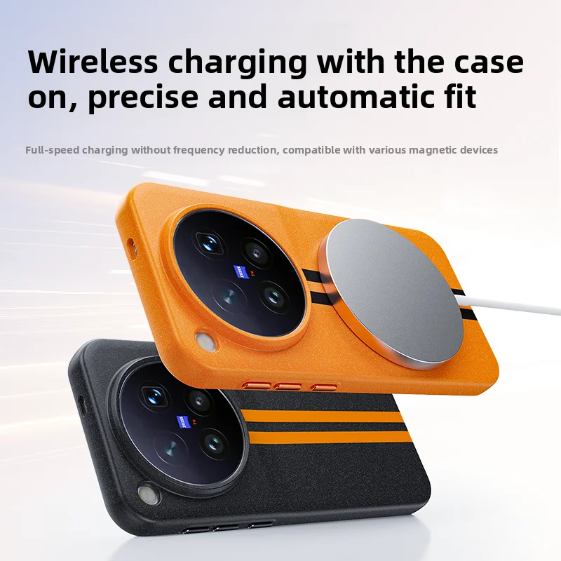 Frosting Skin-Friendly Shockproof Magnetic Protective Phone Case
