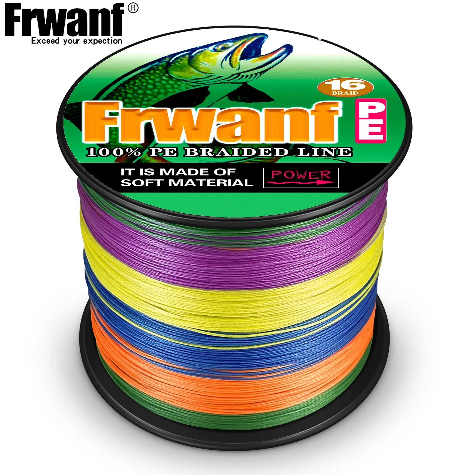 Premium 16-Strand Braided Fishing Line - Hollow Core, Abrasion Resistant PE for Freshwater & Saltwater