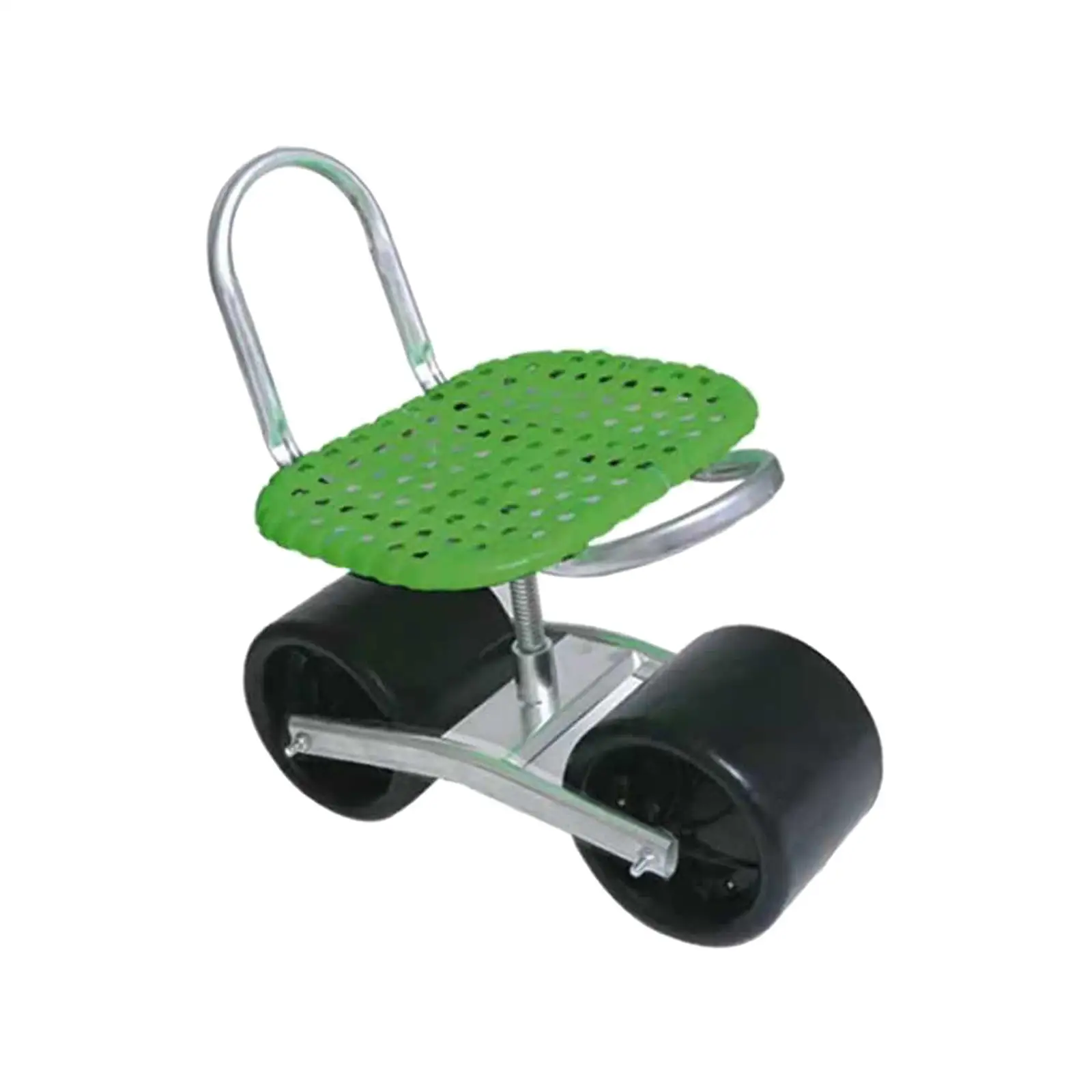 Rolling Garden Stool Cart Wheels Adjustable Garden Work Seat 360&deg; Rotating Lawns Picking Yards Adjustable Swivel