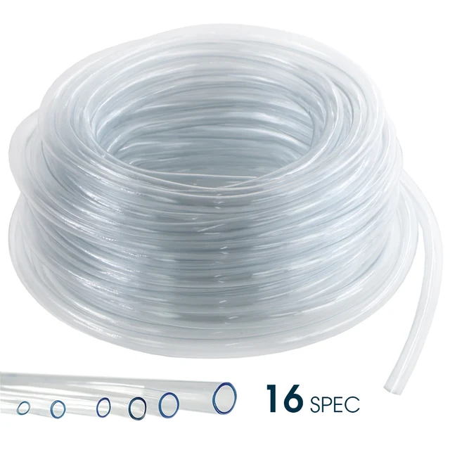 16 Sizes of Transparent PVC Soft Hoses Water Cooling Irrigation Tube Plastic Round Pipe Flexible Clear Tubing for Pump Fish Tank 1