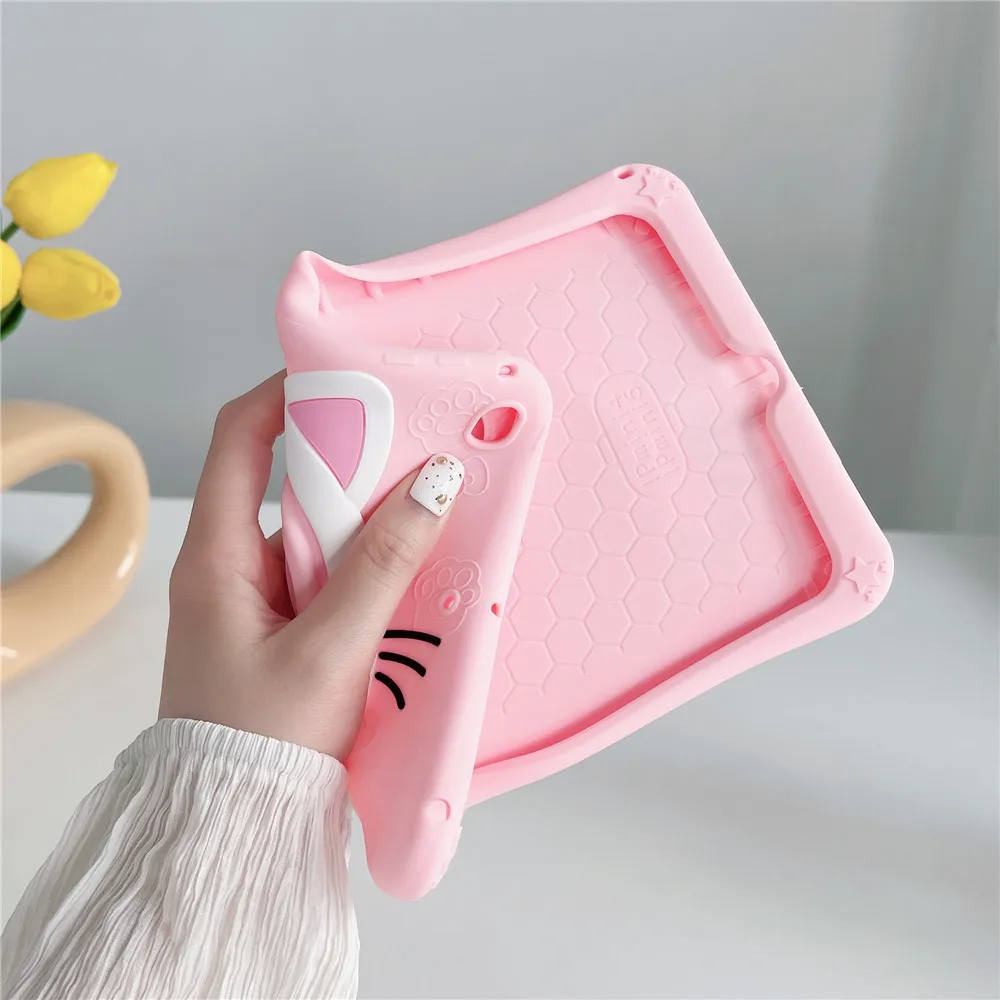 Capa de Silicone Infantil para Ipad Estojo para Crianças Ipad ° ° ° ° 10.2 10 ° 10.9 Pro 11 2023 2023 9.7 2023 2023 Mini ar 5 - Imagem 5
