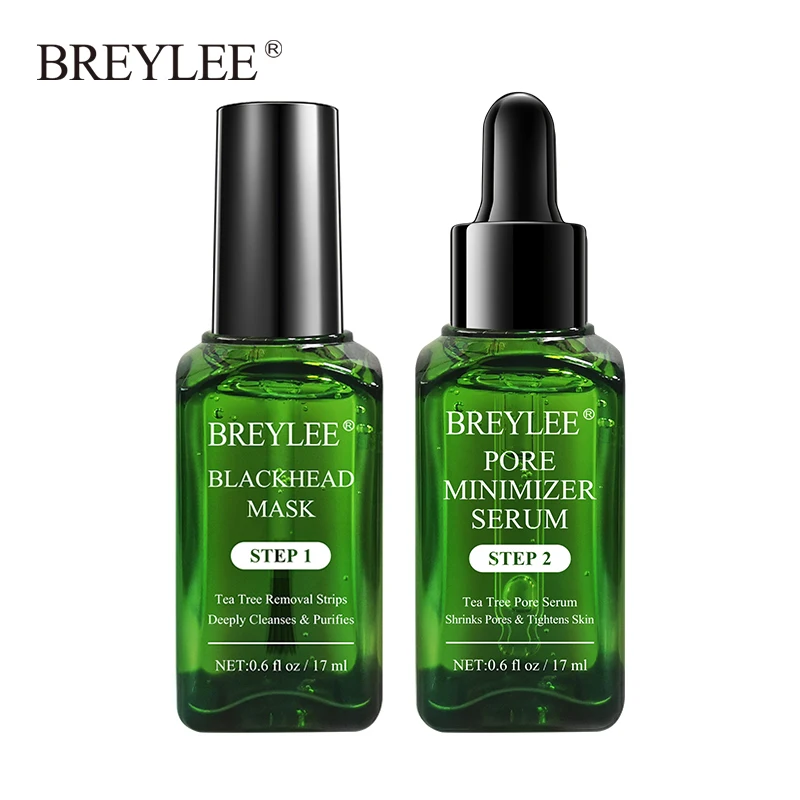 

BREYLEE Face Care Nose Blackhead Remover Serum Face Black Peeling Mask Shrink Pores Essence Oil-Control Face Sheet Skin Care