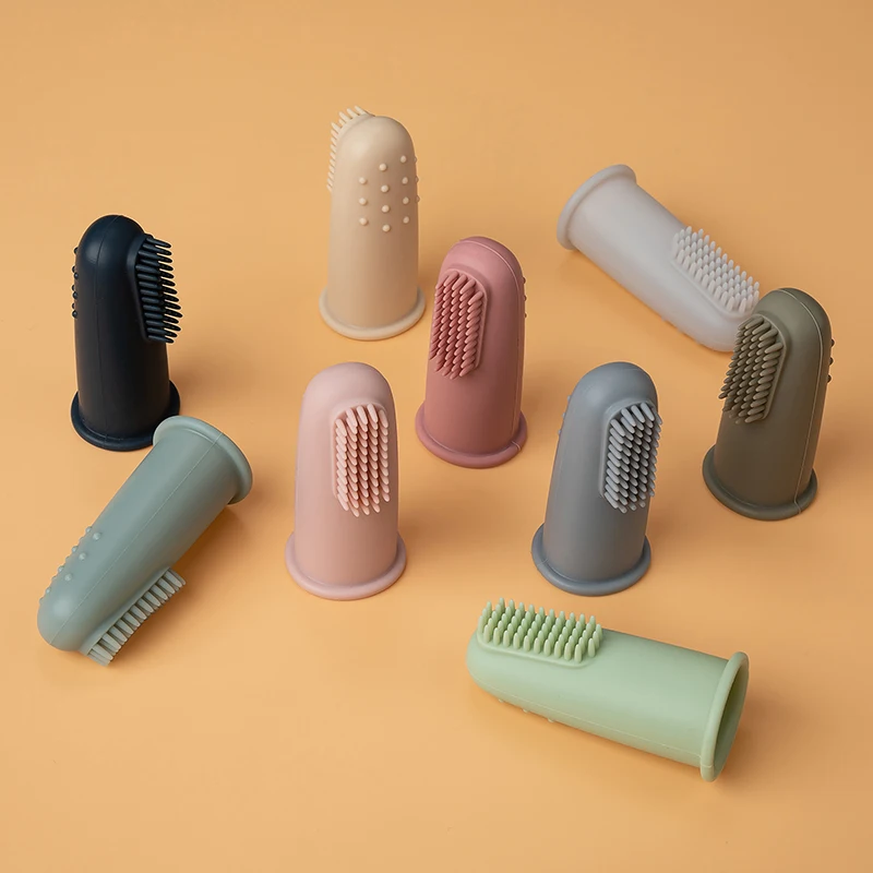 3pcs Baby Soft Finger Toothbrush BPA Free Silicone Infant Tooth Teeth Clean Brush Food Grade Silicone Bebes Oral Health Care 5