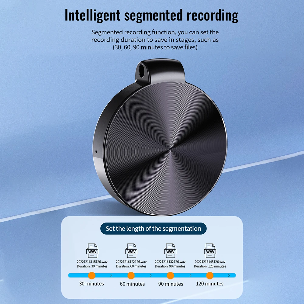 Voice Recorder Mini Digital Voice Recorder 4G 8G 16G 32G Voice Activated HD Noise Reduction Dictaphone Keychain Audio Recording For Meeting