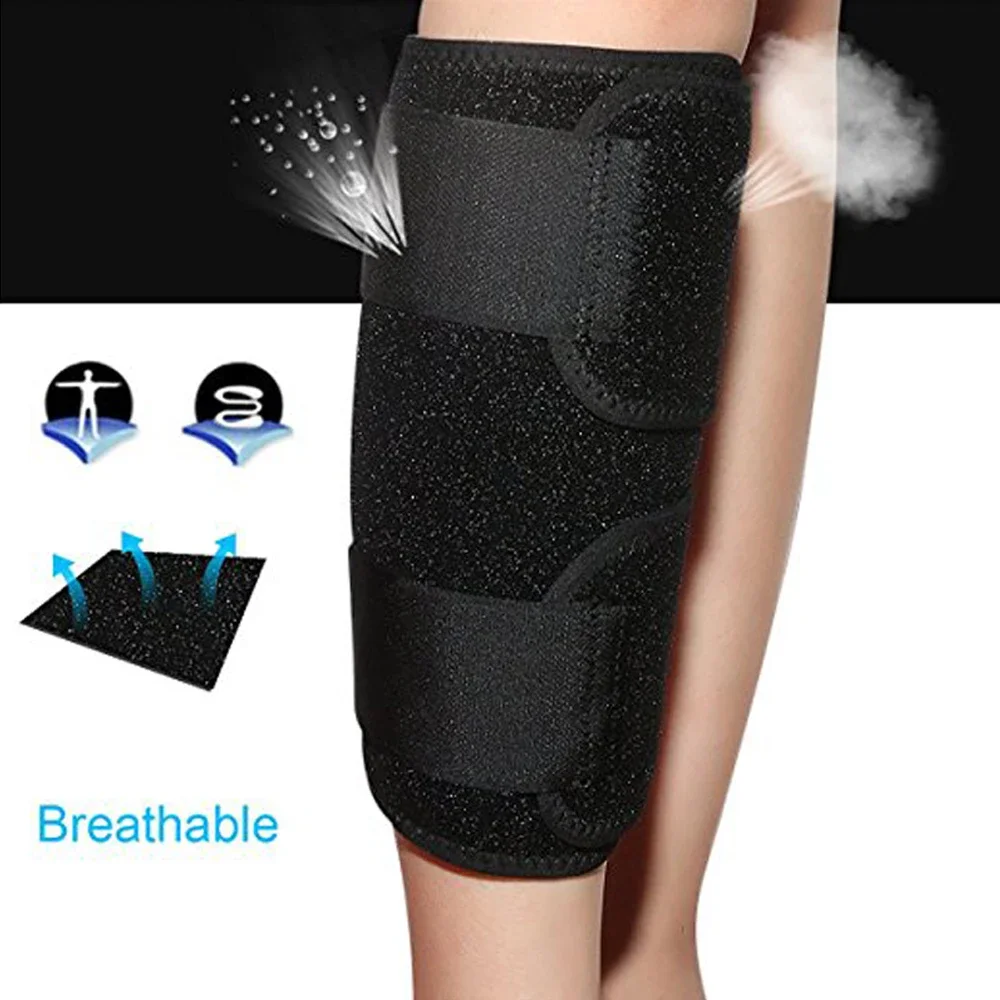Leg Compression Sleeves Sports Calf Shin Support Brace Adjustable Calf Brace Compression Leg Sleeve Wrap Band for Running 1Pcs