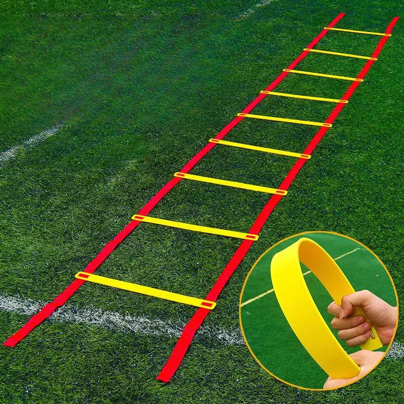 6M 12 Rung Soccer Speed Agility Ladder Set With 12PCS Cones Disc Football Feet Training Fitness Sport Agility Training Equipment
