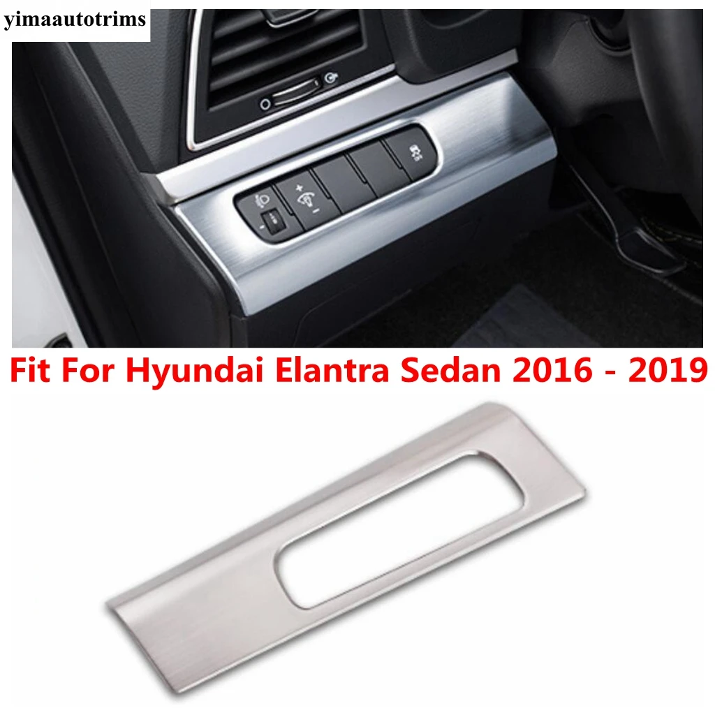 

Head Light Lamp Switch Button Frame Panel Decoration Cover Trim For Hyundai Elantra Sedan 2016 - 2019 Auto Accessories Interior