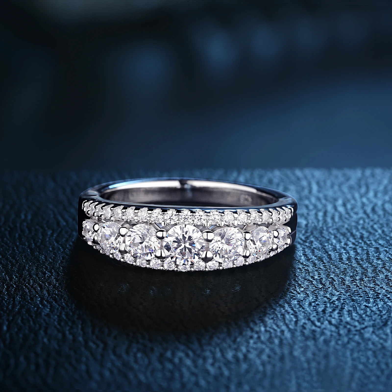 newshe 925 sterling silver eternity ring wedding band for women 1.1ct round white aaaaa cz size 4 13 Newshe 925 Sterling Silver Eternity Ring Wedding Band for Women 1.1ct Round White AAAAA Cz Size 4-13 2