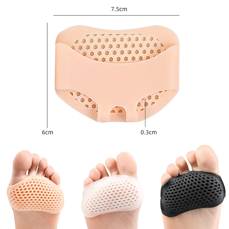 Silicone Forefoot Pads Women Heels Insoles Foot Honeycomb Soft Gel Shoe Pad Pain Relief Inserts Foot Blister Toes Care Cushions