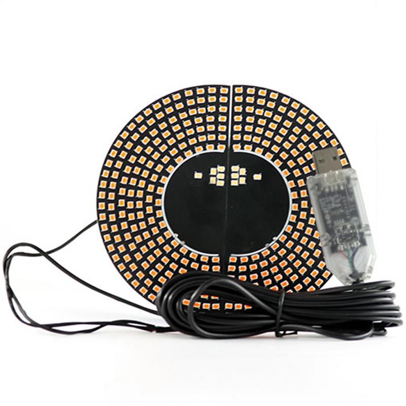 Car Devil's Eye Light LED Demon Eye Screen Fog Lamp Decoration Light Dynamic Cool Custom Style Pixel Screen DIY Decoration