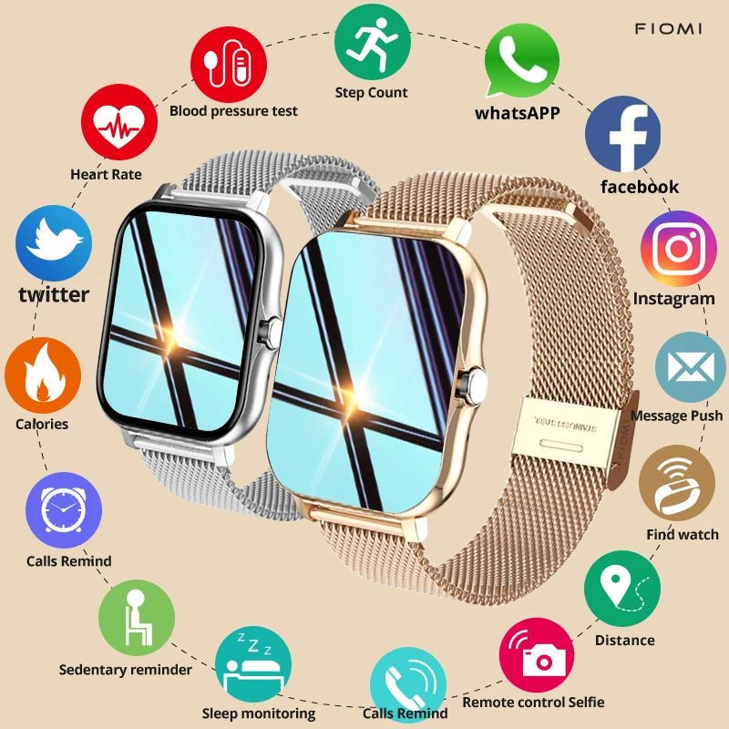 FIOMIY13SmartWatchHDBluetoothCallDialTouch169Waterproof