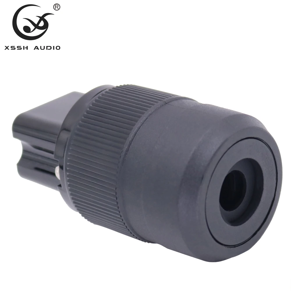 Premium HIFI Audio Pure Copper 20A IEC Power Plug Connector (Black)
