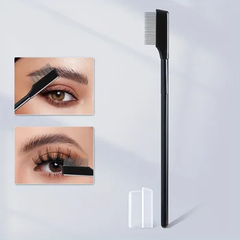 Stainless Steel Eyelash Comb with A Lid, Pointed Steel Needle Lash Brush, Multi-purpose Eyebrow Comb, Eyelash Separator 1