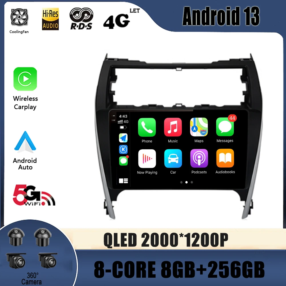 

Android 13 For Toyota Camry 7 50 55 2012 - 2017 Car Radio Multimedia Video Player Navigation 4G GPS No 2din 2 din dvd
