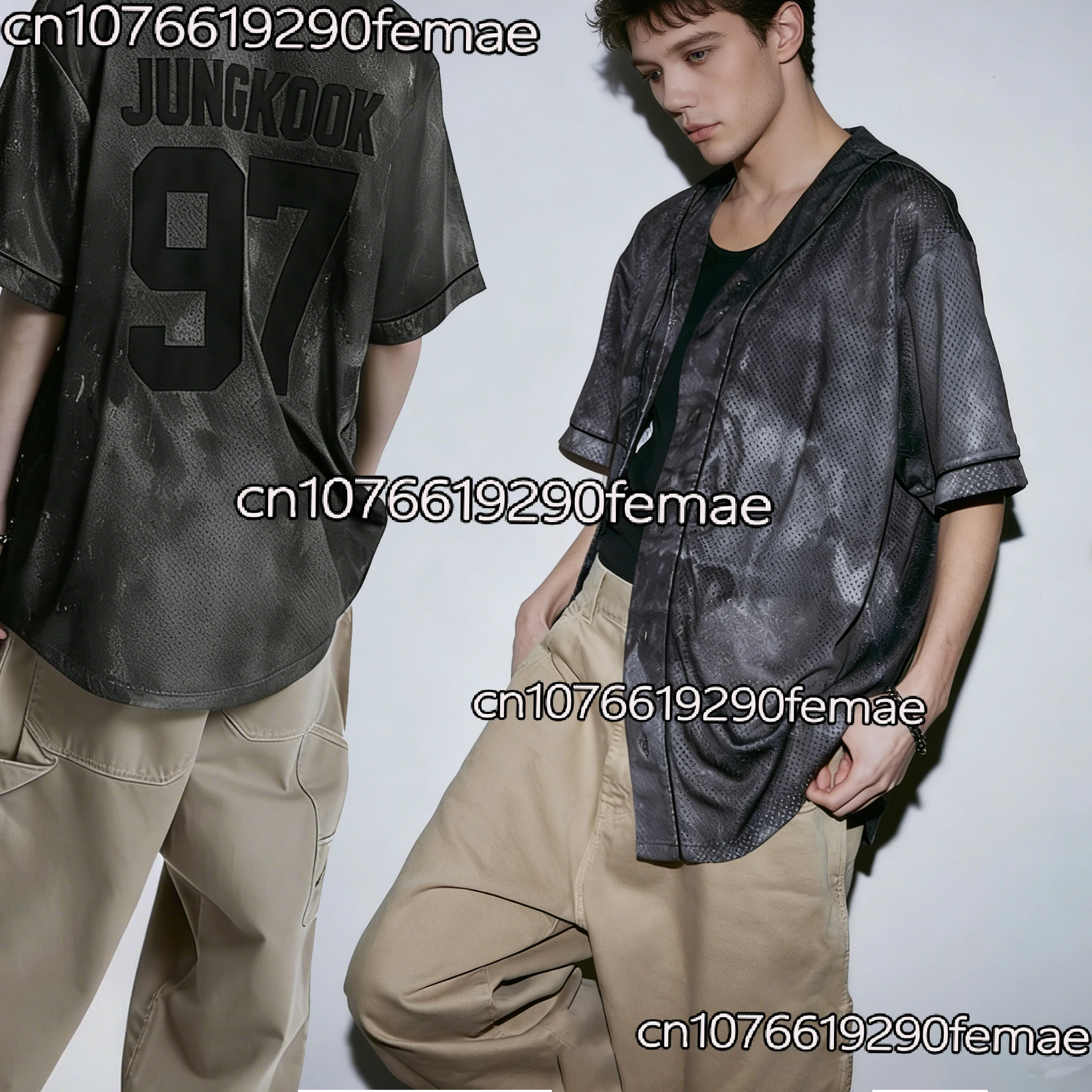 2026 New Men's Women's KPOP #97 Baseball Shirt, Teen Daily Sports Jersey, Suitable for Street Dance & Party Loose Men's T-Shirt