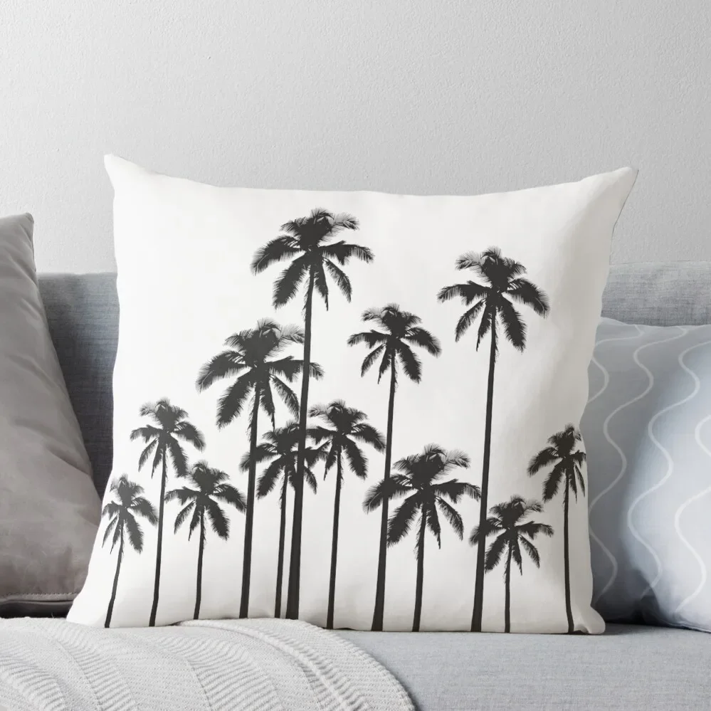 

Black and White Exotic Tropical Palm Trees Throw Pillow Cushions For Children Throw Pillow Covers