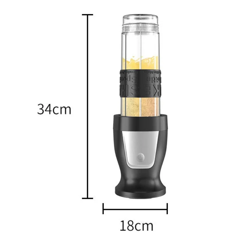Home Portable Double Cup Juicer Personal Blender Electric Milkshake Bottle 300W Juicer Juicing Cup for Milkshake and Smoothie 5