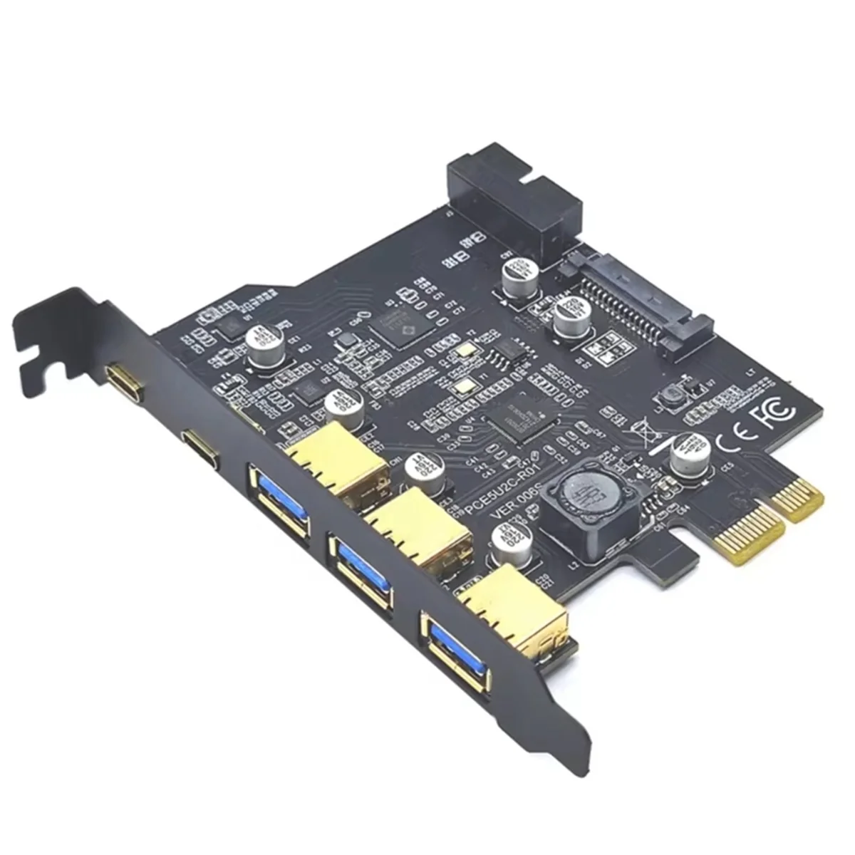 A04R-New Type C USB 3.2 Gen2 PCIE Card Hub USB 3.0 PCI Express Board PCI-E PCI E 3 Adapter Multiplier USB3 3.1 Controller