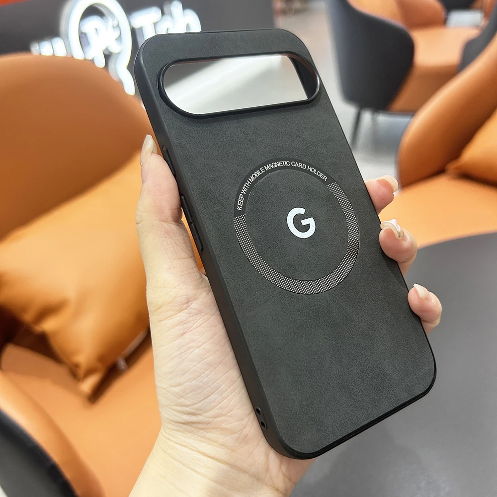 حافظة جلدية مغناطيسية من جلد الغنم لهاتف Google Pi...