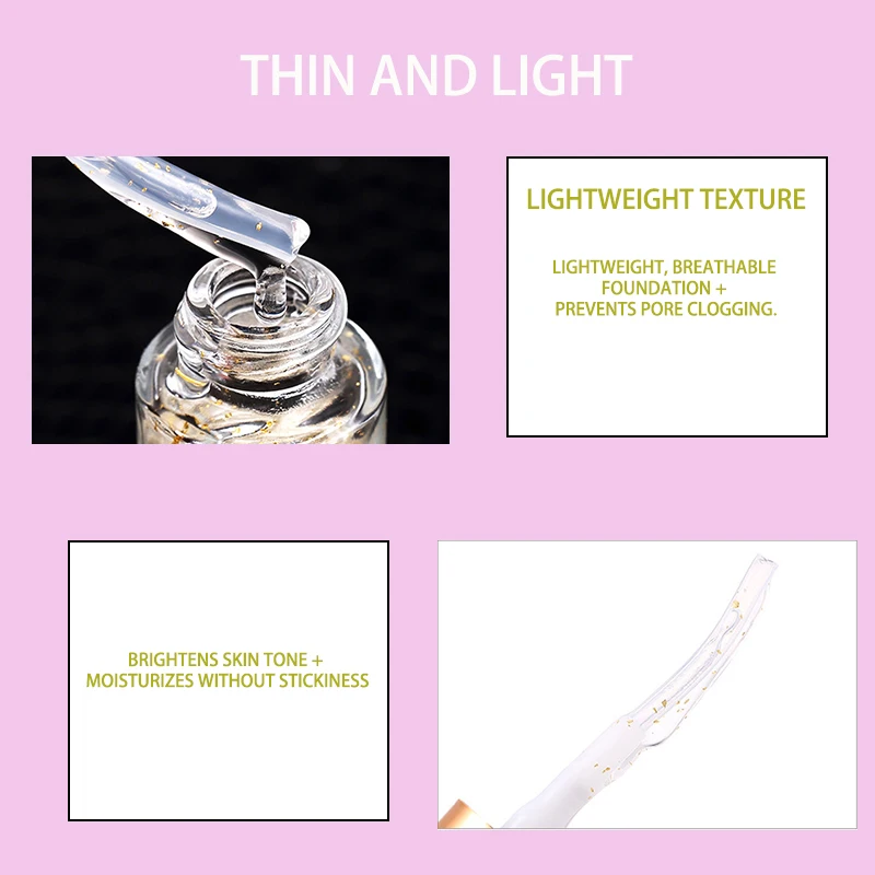 Invisible makeup cream, base gel, liquid base cream for perfect makeup-residue-free, long-lasting moisturizing 3