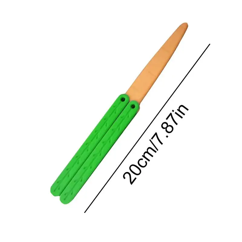 Cosplay Prop Cosplay Toy Game Knife 3D Carrot Butterfly Knifes Cartoon Carrot Design Gravity Swing Toy Training Butterfly Knifes Flat Replace Toy Halloween Gift