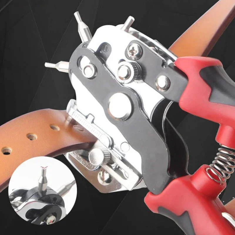 Multi-function Adjustable Punching Pliers leather hole puncher leather hole punch leather punch tool eyelet installation punch tool rivet punch tool for Leathercraft Aluminiumblech Cloth Paper Eyelet Puncher Hole Positioning Hand Tools
