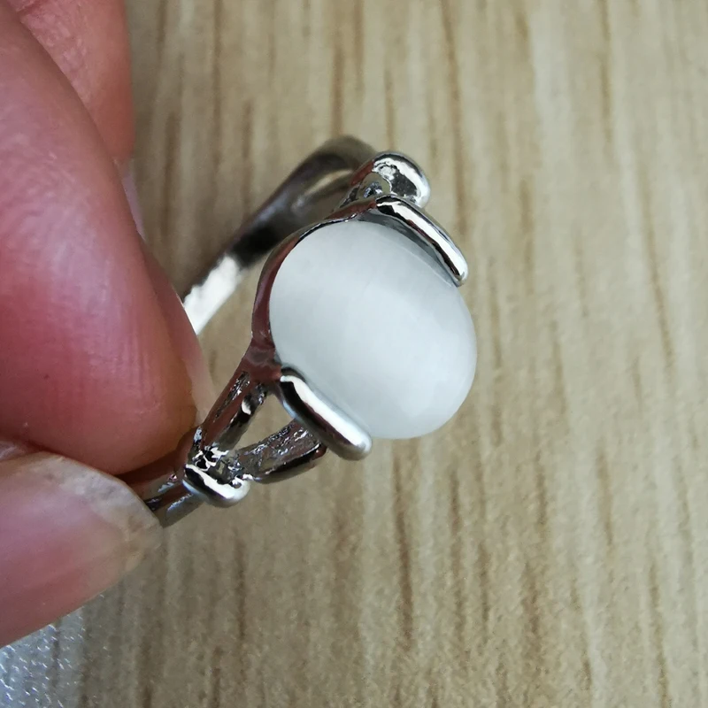 Twilight Saga Ring Bella Opals Silver Plated Fashion Simple Classic Movie Film Jewelry For Women Lady finger ring silver ring
