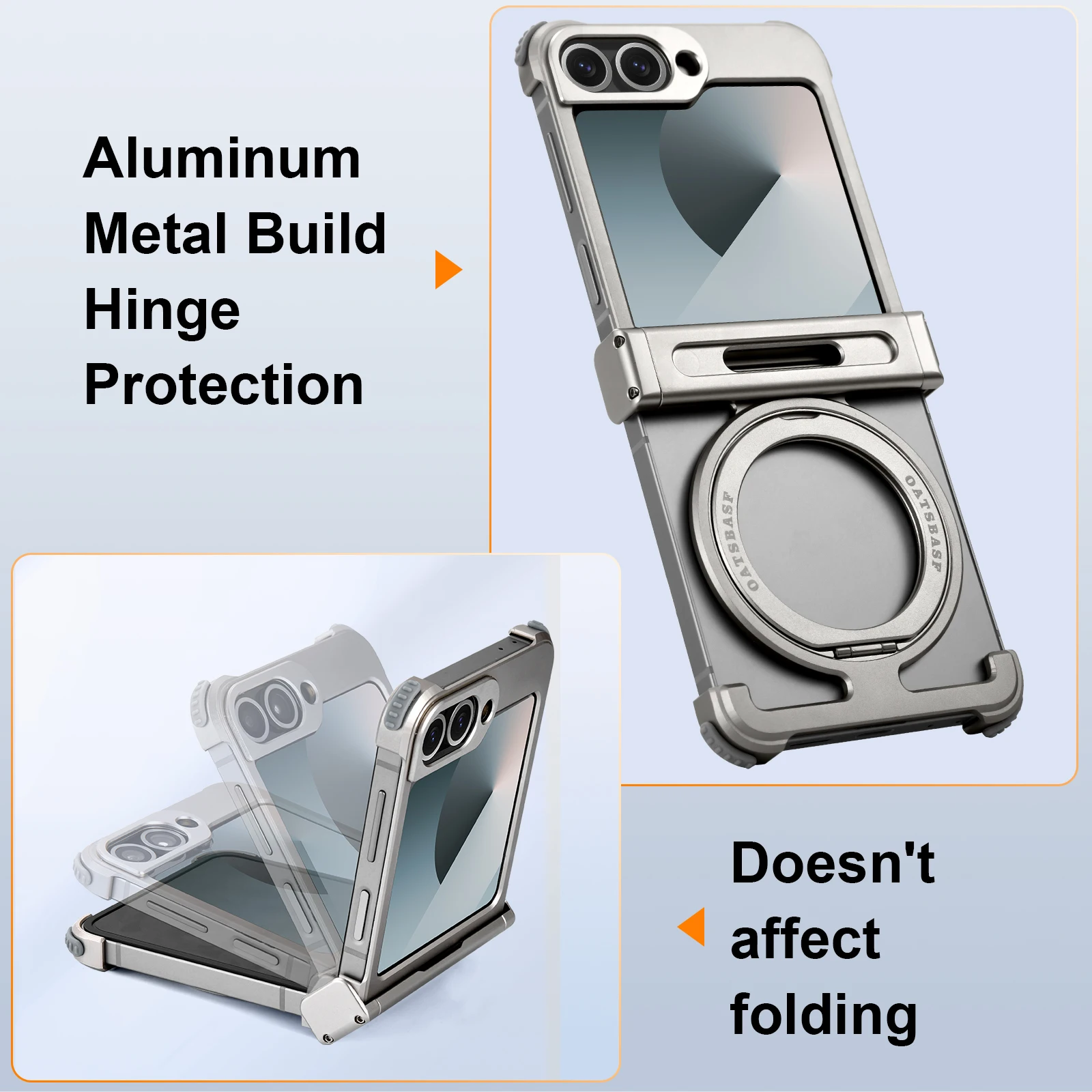 Eary for Samsung Galaxy Z Flip 7 6 Case with MagSafe 360°Rotatable Magnetic Kickstand Ultra-Thin Shockproof Protective 7 6 Cover