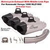 Slip On For Kawasaki Versys 1000 KLZ1000 2019 - 2020 Motorcycle Exhaust Exhaust Modified Middle Link Pipe With Muffler DB Killer