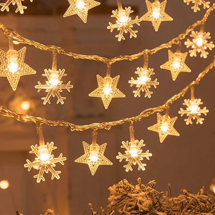 thumbnail image 1 of Snowflake Tree LED Light Christmas Decoration 2024 Home Hanging Garland Christmas Tree Decor Ornament Navidad Xmas Gift New Year, 1 of 5